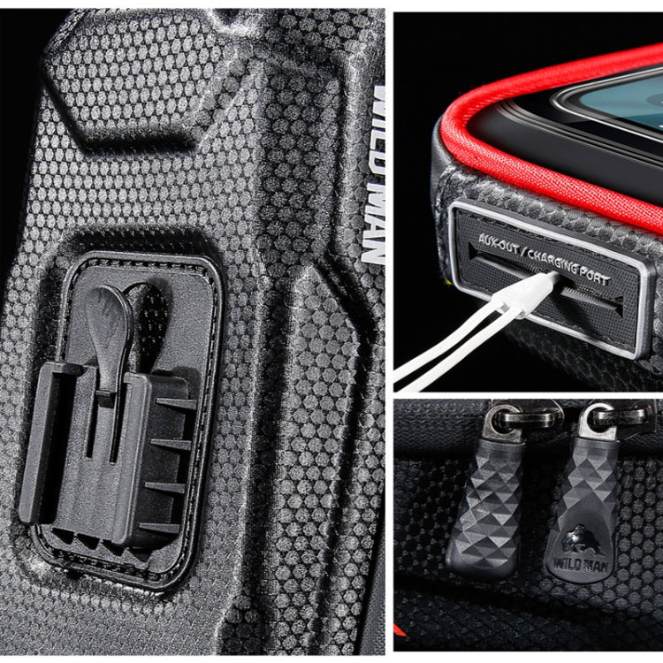 WILD MAN ES16 0.5L EVA Hard Shell Waterproof Touch Screen Bicycle Handlebar Bag(Red) - free shipping - PMC TechLife - Order now!