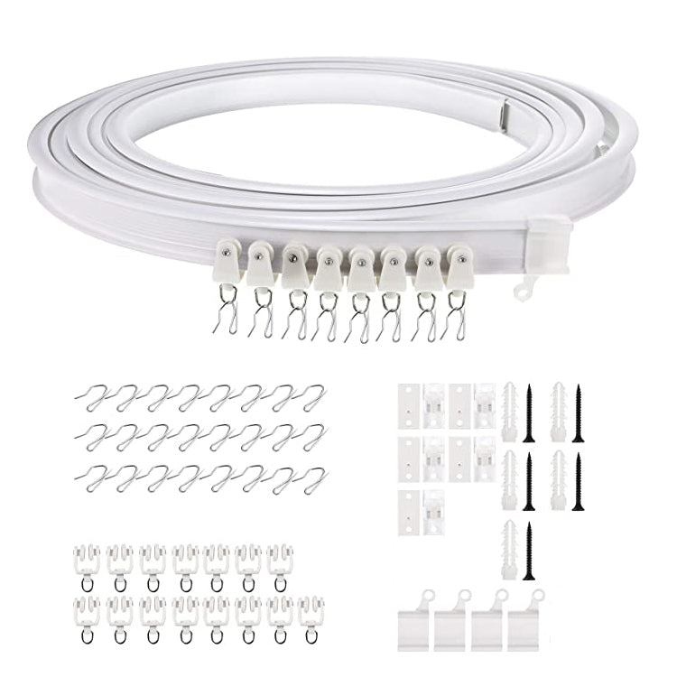 Model Steel Track Set Flexible Silent Slide Track Track with Hooks, Size: 3m - Curtain Decorative Accessories by PMC TechLife | Online Shopping South Africa | PMC TechLife | Buy Now Pay Later Mobicred