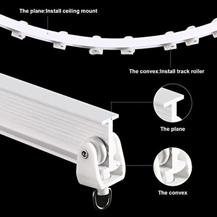 Model Steel Track Set Flexible Silent Slide Track Track with Hooks, Size: 3m - Curtain Decorative Accessories by PMC TechLife | Online Shopping South Africa | PMC TechLife | Buy Now Pay Later Mobicred