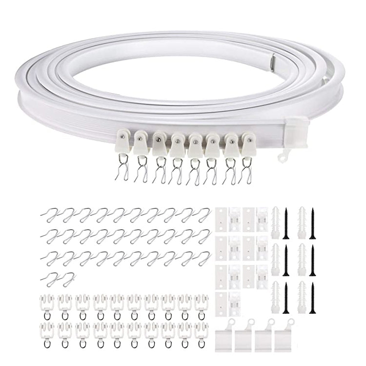 Model Steel Track Set Flexible Silent Slide Track Track with Hooks, Size: 4m - Curtain Decorative Accessories by PMC TechLife | Online Shopping South Africa | PMC TechLife | Buy Now Pay Later Mobicred