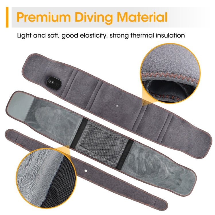 USB Charging Red Light Heating Massage Lumbar Belt Warming Waist Belt(Gray) - free shipping - PMC TechLife - Order now!