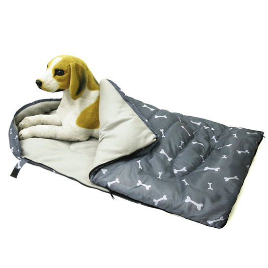 Pet Supplies Pet Shelter Dogs Waterproof Warm Sleeping Bag, Color: Dog Bone Gray - Beds by PMC Jewellery | Online Shopping South Africa | PMC Jewellery | Buy Now Pay Later Mobicred