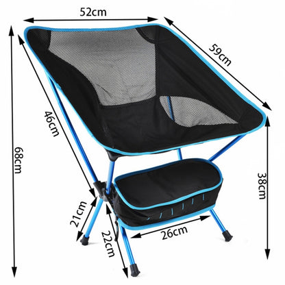 Outdoor Camping Lounge Beach Portable Folding Chair(Dark Blue) - Beach Chairs by PMC Jewellery | Online Shopping South Africa | PMC Jewellery