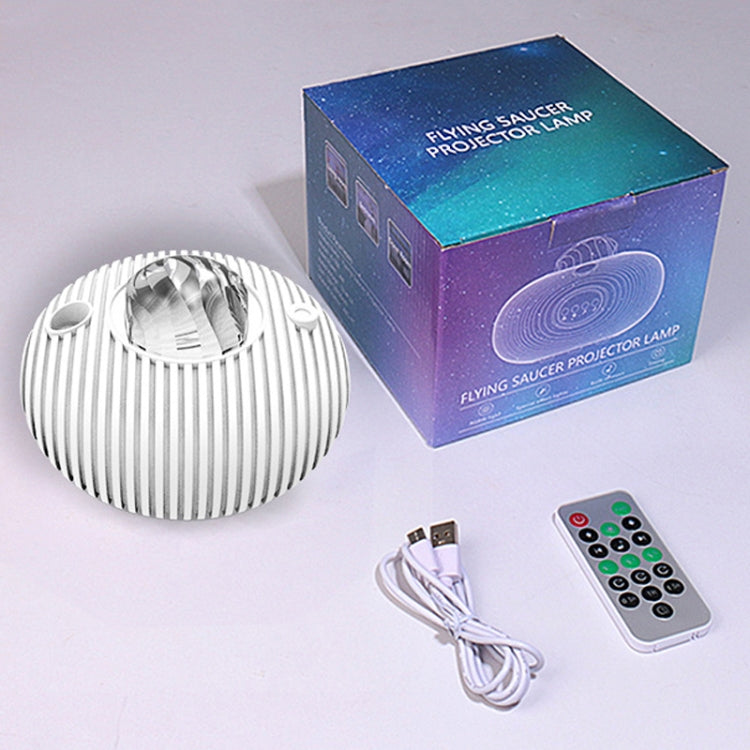 K-1106 Flying Saucer Projection Light Starry Empty Northern Light Projection Lamp(White) - free shipping - PMc TechLife - Order now!