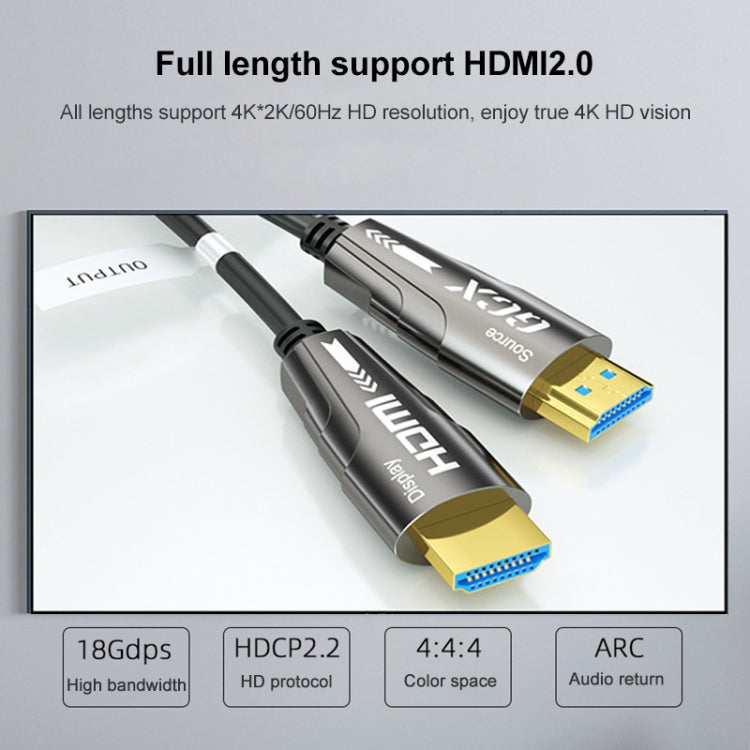 HDMI 2.0 Male To HDMI 2.0 Male 4K HD Active Optical Cable, Cable Length: 10m - Audio Optical Cables by PMC Jewellery | Online Shopping South Africa | PMC Jewellery | Buy Now Pay Later Mobicred