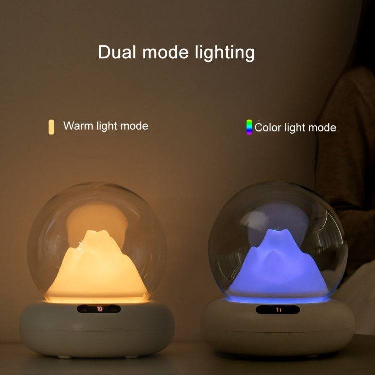 Rechargeable Moutain View Double Spray Aromatherapy Difusor Humidifier With Colorful Light(White) - free shipping - PMC TechLife - Order now!
