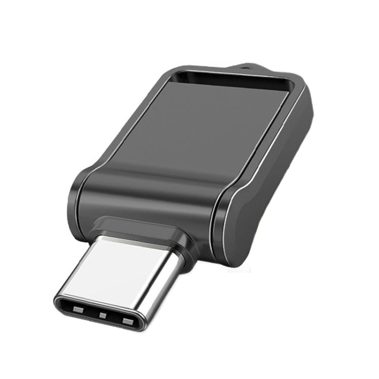 64GB USB 2.0 + Type-C/USB-C High Speed Mini Computer and Phone Dual-purpose Rotary U Disk(Black) - USB Flash Drives by PMC TechLife | Online Shopping South Africa | PMC TechLife