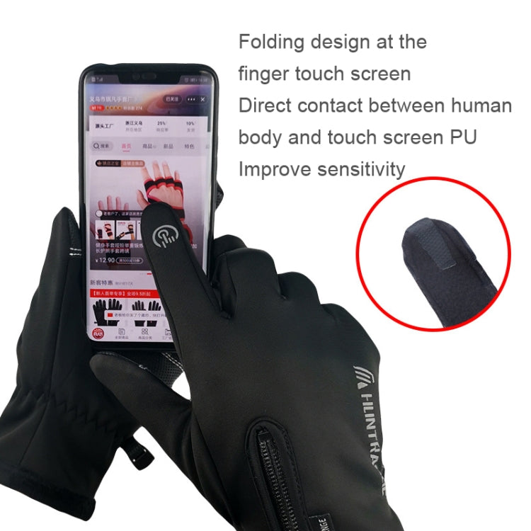 HUNTRANGE A022 Outdoor Waterproof Touch Screen Riding Keep Warm Gloves, Size: L(Black) - Cycling Gloves by HUNTRANGE | Online Shopping South Africa | PMC TechLife | Buy Now Pay Later Mobicred