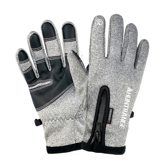 HUNTRANGE A022 Outdoor Waterproof Touch Screen Riding Keep Warm Gloves, Size: M(Gray) - Cycling Gloves by HUNTRANGE | Online Shopping South Africa | PMC Jewellery | Buy Now Pay Later Mobicred