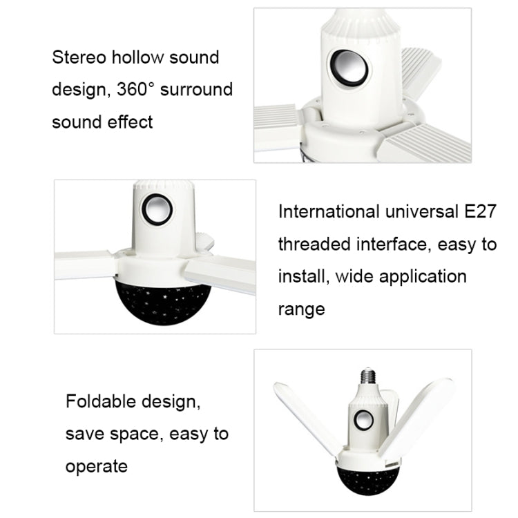 ZSCPH-001 40W Multifunctional Bluetooth RGB Colorful Three-Leaf Music Atmosphere Light, Size: S (Magic Ball) - Smart Light Bulbs by PMC TechLife | Online Shopping South Africa | PMC TechLife | Buy Now Pay Later Mobicred