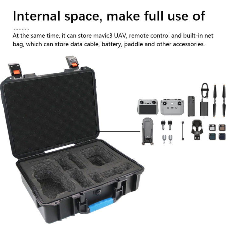 For DJI Mavic 3 Classic Drone Storage Box Portable Explosion-proof Case(Black) - Backpacks & Bags by PMC TechLife | Online Shopping South Africa | PMC TechLife