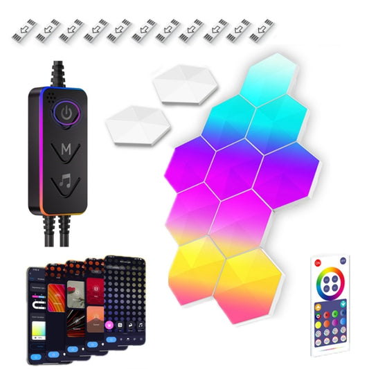 12pcs / Set Gaming Ambient Light Smart Chiclet Backdrop Quantum Wall Light, Versions: Bluetooth - Novelty Lighting by PMC Jewellery | Online Shopping South Africa | PMC Jewellery | Buy Now Pay Later Mobicred