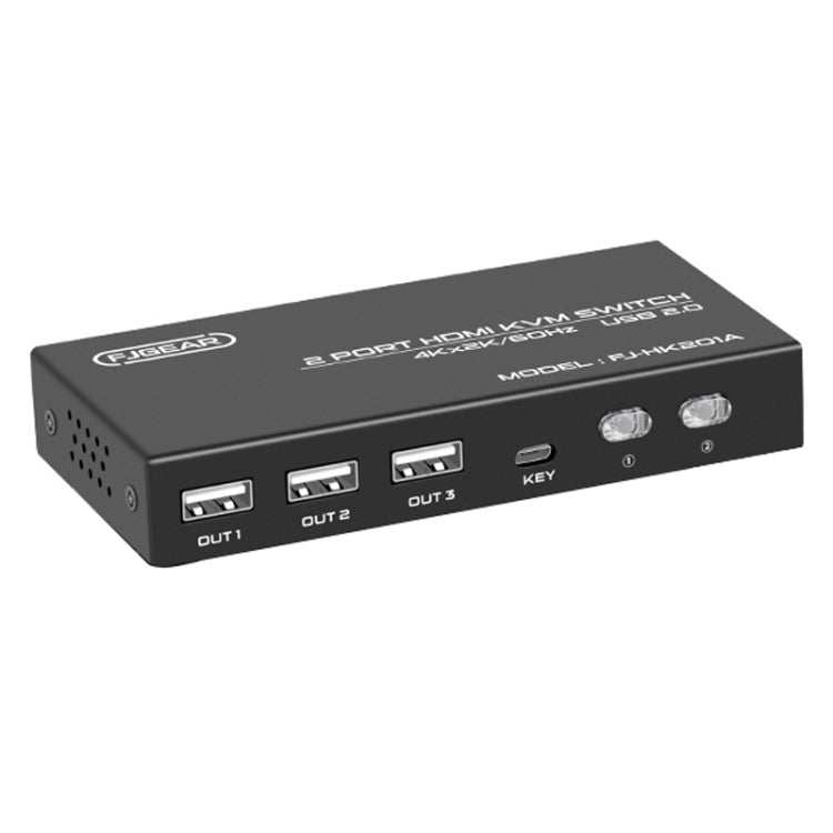 FJGEAR FJ-HK201A 60Hz HD Audio And Video HDMI To KVM Switcher - Switch by FJGEAR | Online Shopping South Africa | PMC Jewellery | Buy Now Pay Later Mobicred