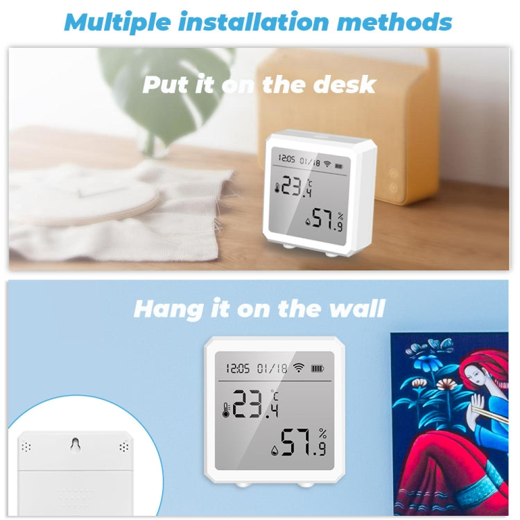 Wifi Temperature And Humidity Meter Sensor Equipment Smart Home Graffiti APP Temperature And Humidity Sensor(Black) - Smart Switch by PMC TechLife | Online Shopping South Africa | PMC TechLife | Buy Now Pay Later Mobicred
