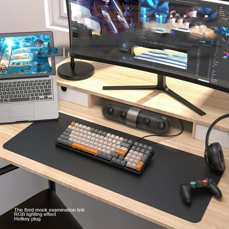 ZIYOU LANG  K3 100 Keys Game Glowing Wired Mechanical Keyboard, Cable Length: 1.5m, Style:  Water Green Version Red Axis - free shipping - PMC Jewellery - Order now!