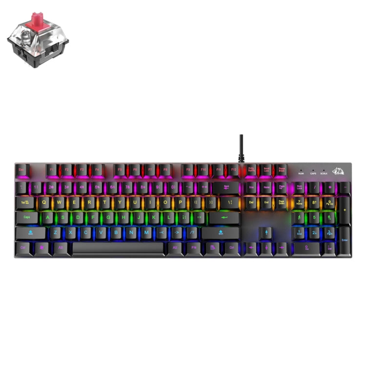 ZIYOU LANG K1 104 Keys Game Mixed Light Mechanical Wired Keyboard, Cable Length: 1.5m(Black Red Shaft) - Wired Keyboard by ZIYOULANG | Online Shopping South Africa | PMC Jewellery | Buy Now Pay Later Mobicred