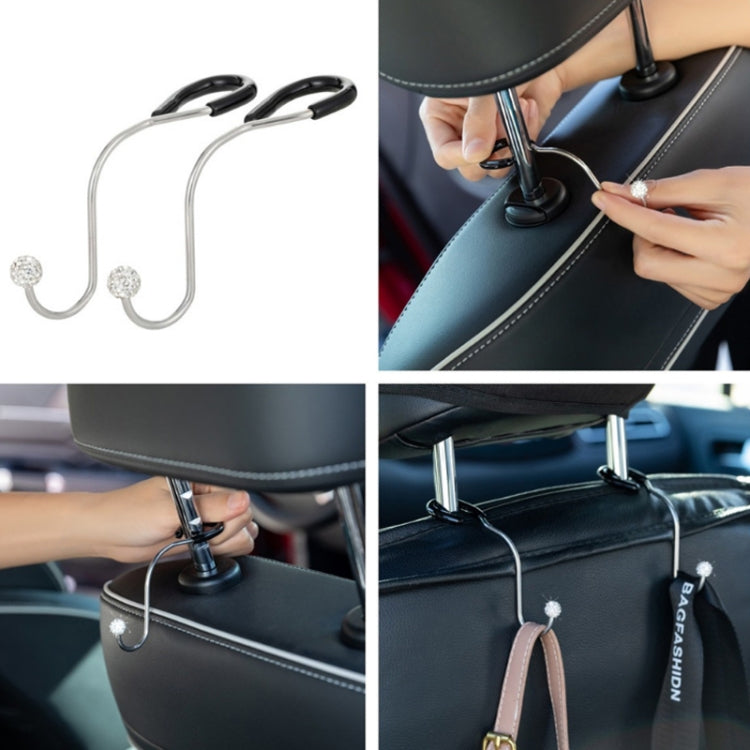 Multifunctional Car Seat Hooks With Diamond Inlay(Peach) - Auto Fastener & Clips by PMC TechLife | Online Shopping South Africa | PMC TechLife | Buy Now Pay Later Mobicred