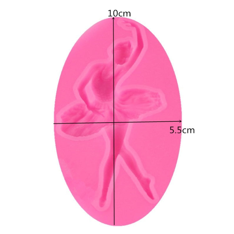 3 PCS A040 Flore Sugar Cake Silicone Mold Dance Girl Cake Biscuits Decoration(Pink) - Food Molds by PMC Jewellery | Online Shopping South Africa | PMC Jewellery