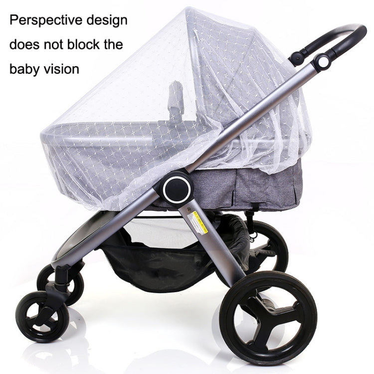 Full Cover Folding Mosquito Net Plus Encrypted Stroller Mosquito Net(White) - Strollers Accessories by PMC TechLife | Online Shopping South Africa | PMC TechLife