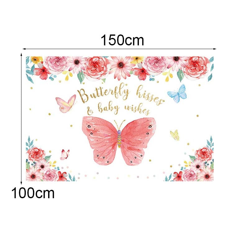 1.5m X 1m Butterfly Pattern Photography Backdrop Birthday Party Decoration Background Cloth(MDT10235) - Birthday Party by PMC Jewellery | Online Shopping South Africa | PMC Jewellery