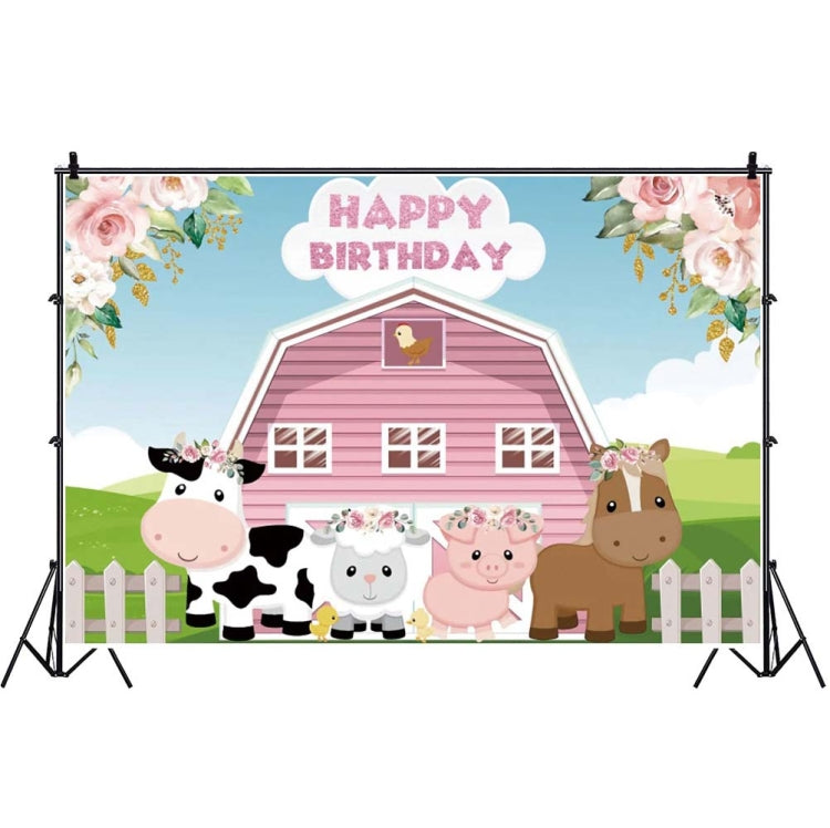 1.5m X 1m Cartoon Farm Animals Photography Backdrop Birthday Party Background Decoration(MDN14097) - Birthday Party by PMC Jewellery | Online Shopping South Africa | PMC Jewellery