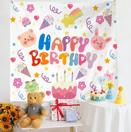 Birthday Layout Hanging Cloth Children Photo Wall Cloth, Size: 150x230cm Velvet(4) - Cartoon by PMC Jewellery | Online Shopping South Africa | PMC Jewellery | Buy Now Pay Later Mobicred