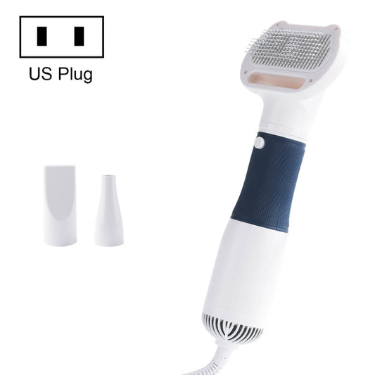 3 in 1 600W Pet Electric High Wind Hair Removal Blowing Combs, Specification: US Plug 110V(Navy) - Brushes & Combs by PMC Jewellery | Online Shopping South Africa | PMC Jewellery | Buy Now Pay Later Mobicred