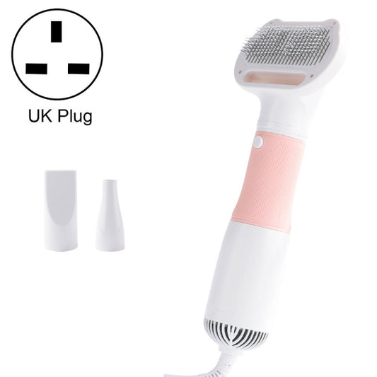 3 in 1 600W Pet Electric High Wind Hair Removal Blowing Combs, Specification: UK Plug 220-240V(Pink) - Brushes & Combs by PMC Jewellery | Online Shopping South Africa | PMC Jewellery | Buy Now Pay Later Mobicred