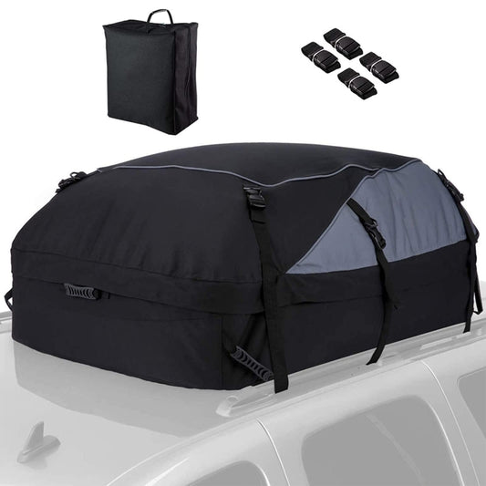 600D Oxford Cloth Car Luggage Bag Outdoor SUV Foldable Roof Bag, Size: S: 105 × 90 × 45cm(Black+Gray) - Roof Racks by PMC Jewellery | Online Shopping South Africa | PMC Jewellery | Buy Now Pay Later Mobicred