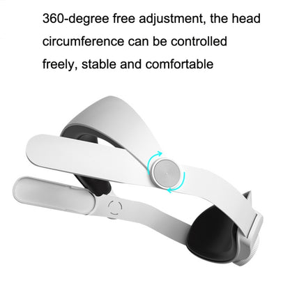 For Oculus Quest 2 VR SHINECON OS01 Adjustable All -In -One Head Strap VR Accessories(White) - VR Accessories by PMC Jewellery | Online Shopping South Africa | PMC Jewellery