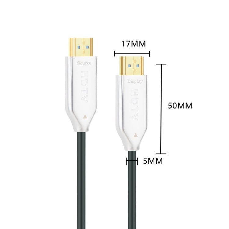 2.0 Version HDMI Fiber Optical Line 4K Ultra High Clear Line Monitor Connecting Cable, Length: 15m(White) - Cable by PMC Jewellery | Online Shopping South Africa | PMC Jewellery