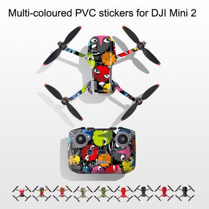 Sunnylife MM2-TZ452 For DJI Mini 2 Waterproof PVC Drone Body + Arm + Remote Control Decorative Protective Stickers Set(Color Graffiti) - Stickers by Sunnylife | Online Shopping South Africa | PMC Jewellery | Buy Now Pay Later Mobicred