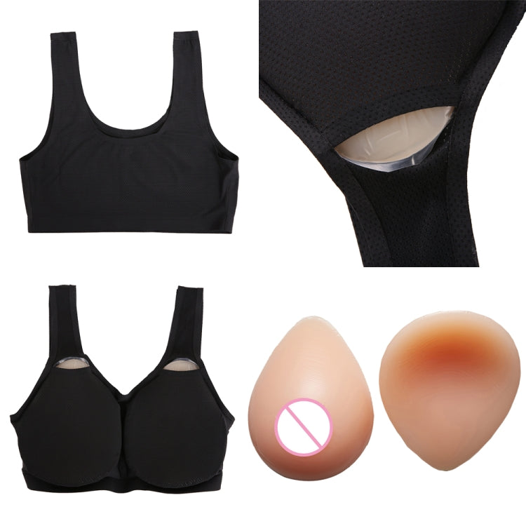 CD Crossdressing Silicone Fake Breast Vest Underwear, Size: C+L 800g(Skin Color+Fake Breast) - Fake Breasts by PMC Jewellery | Online Shopping South Africa | PMC Jewellery