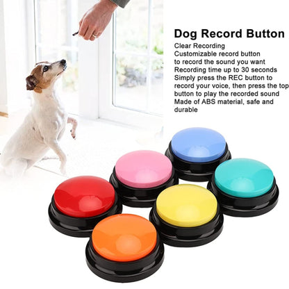 Pet Communication Button Dog Vocal Box Recording Vocalizer, Style: Recording Model(Red) - Training Aids by PMC Jewellery | Online Shopping South Africa | PMC Jewellery