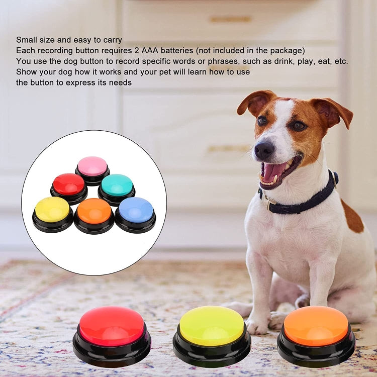 Pet Communication Button Dog Vocal Box Recording Vocalizer, Style: Recording Model(Yellow) - Training Aids by PMC Jewellery | Online Shopping South Africa | PMC Jewellery | Buy Now Pay Later Mobicred