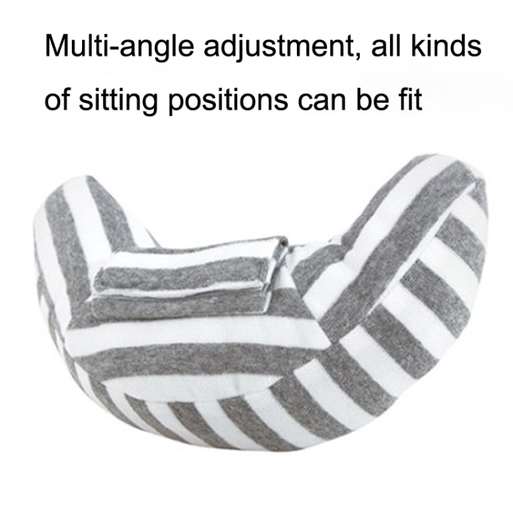 2pcs Children Neck Headrest Comfortable Shoulder Cover Car Neck Guard Pillow(Gray Strip) - Seat Accessories by PMC Jewellery | Online Shopping South Africa | PMC Jewellery | Buy Now Pay Later Mobicred