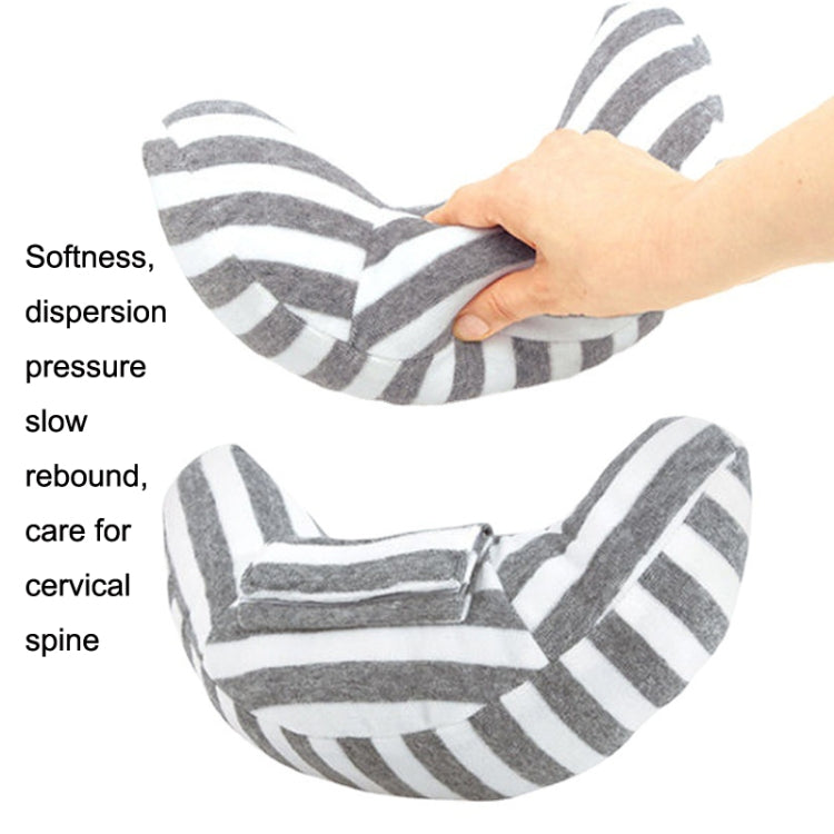 2pcs Children Neck Headrest Comfortable Shoulder Cover Car Neck Guard Pillow(Gray Strip) - Seat Accessories by PMC Jewellery | Online Shopping South Africa | PMC Jewellery | Buy Now Pay Later Mobicred