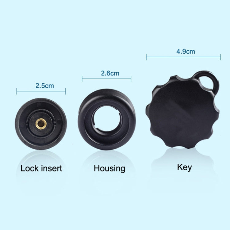 M6 Copper Nut Ant-theft Knob Motorcycle Mobile Phone Navigation Bracket Ant-theft Accessories(Black) - Holder by PMC TechLife | Online Shopping South Africa | PMC TechLife | Buy Now Pay Later Mobicred