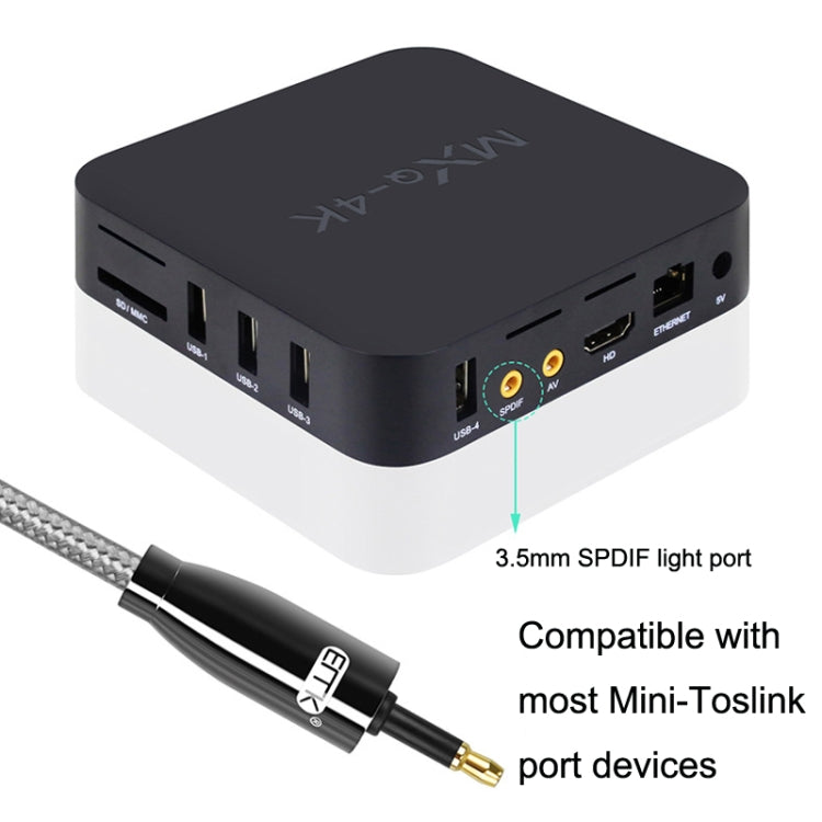 EMK QH4.0 Mini Toslink 3.5mm Interface SPDIF Audio Fiber Optical, Length: 15m(Black) - free shipping - PMC Jewellery - Order now!
