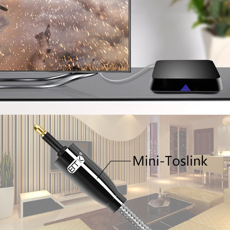EMK QH4.0 Mini Toslink 3.5mm Interface SPDIF Audio Fiber Optical, Length: 15m(Black) - free shipping - PMC Jewellery - Order now!