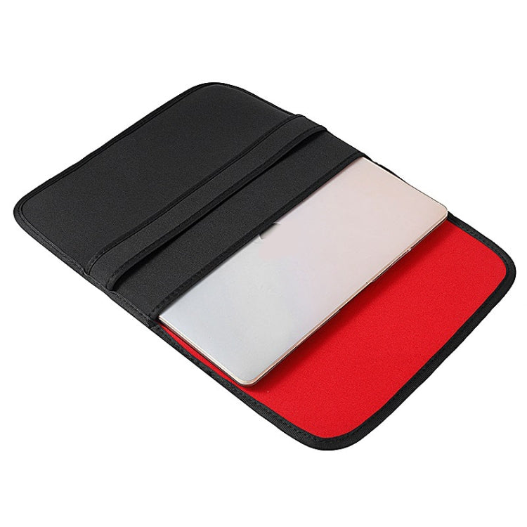 17 Inch Neoprene Laptop Lining Bag Horizontal Section Flap Clutch Bag(Black) - free shipping - PMC TechLife - Order now!