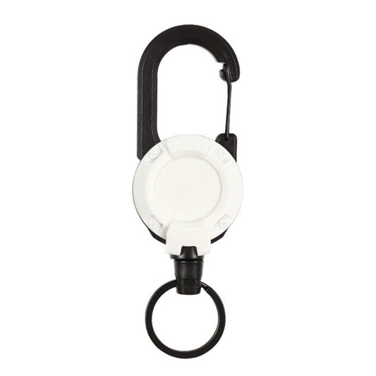 Backpack Carabiner Plastic Retractable Pull Badge Reel, Color: White- Fiber Rope - Hooks by PMC Jewellery | Online Shopping South Africa | PMC Jewellery | Buy Now Pay Later Mobicred