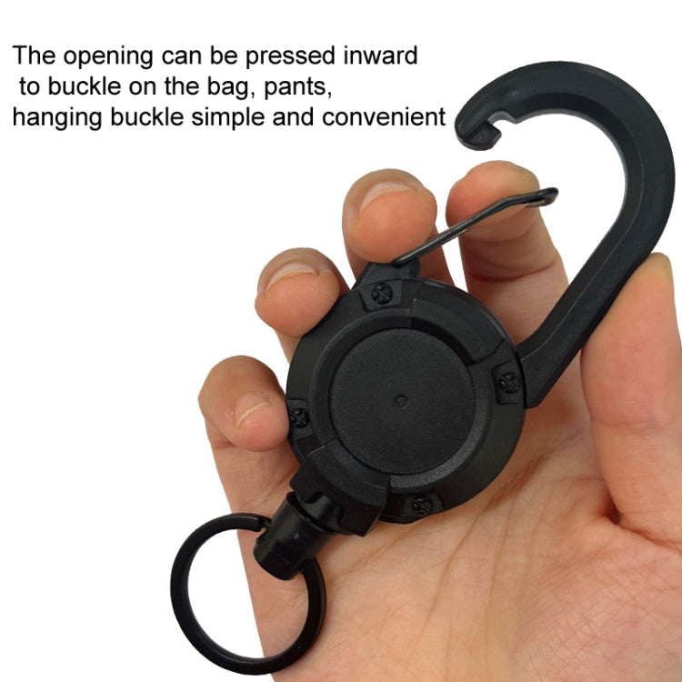 Backpack Carabiner Plastic Retractable Pull Badge Reel, Color: White- Fiber Rope - Hooks by PMC TechLife | Online Shopping South Africa | PMC TechLife | Buy Now Pay Later Mobicred
