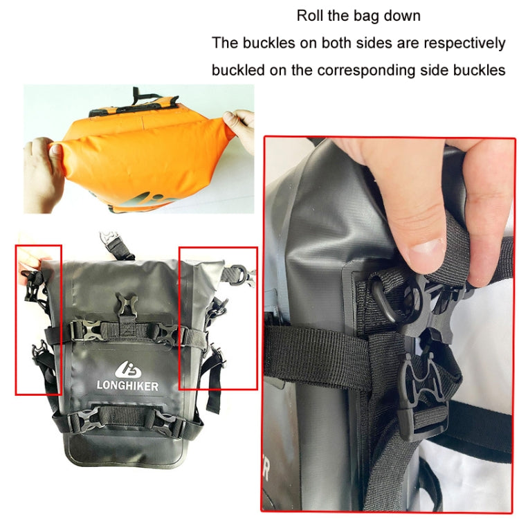 LONGHIKER Motorcycle Quick Release Waterproof Bumper Side Bag(Gray) - Bags & Luggages by PMC Jewellery | Online Shopping South Africa | PMC Jewellery | Buy Now Pay Later Mobicred