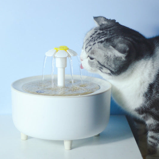 346578 Pets Automatic Circulation Filter Cat Flowing Drinking Fundation, Spec: USB Interface(Flower) - Drinking Fountain by PMC Jewellery | Online Shopping South Africa | PMC Jewellery | Buy Now Pay Later Mobicred