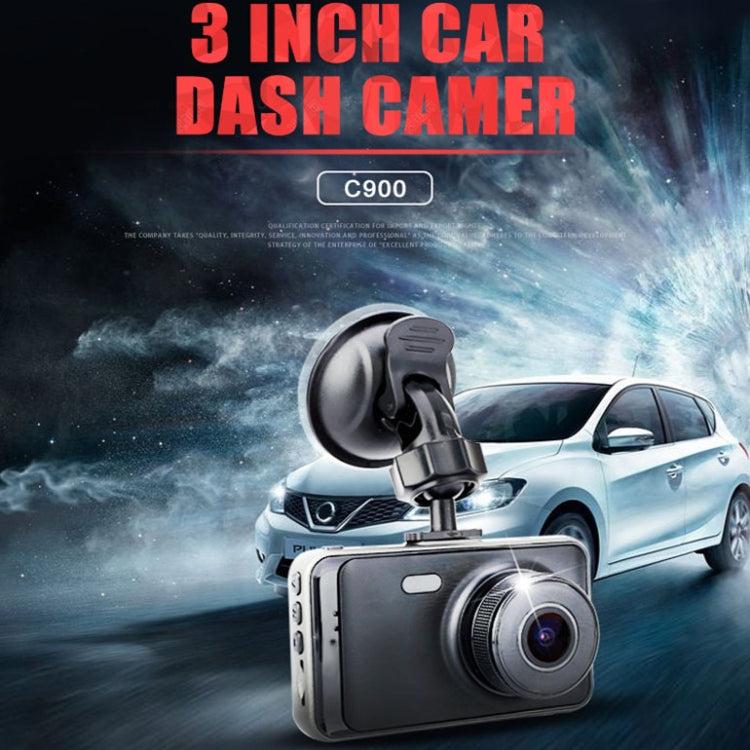 C900 3 Inch 1080P HD Dual-lens Motion Detection Driving Recorder - Car DVRs by PMC TechLife | Online Shopping South Africa | PMC TechLife | Buy Now Pay Later Mobicred