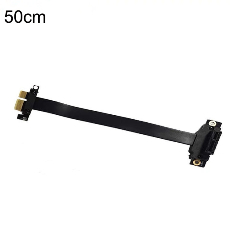 PCI-E 3.0 1X 180-degree Graphics Card Wireless Network Card Adapter Block Extension Cable, Length: 50cm - PCIE Cable by PMC TechLife | Online Shopping South Africa | PMC TechLife