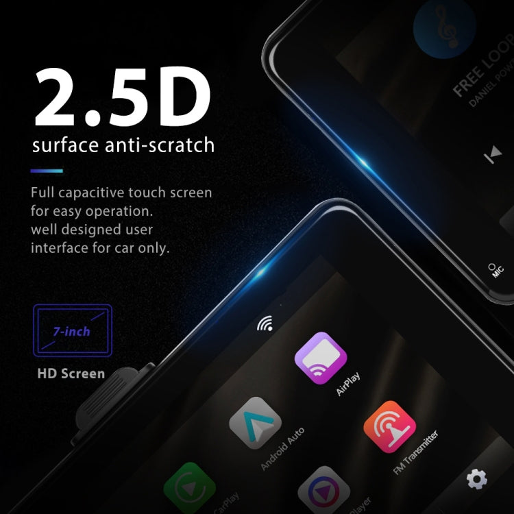 A3135 7 Inches HD Wired Smart Screen With Wireless CarPlay + Android Auto + Android With Camera - Car MP3 & MP4 & MP5 by PMC TechLife | Online Shopping South Africa | PMC TechLife