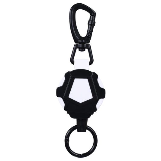 Telescopic High Resilience Steel Wire Rope Metal Anti-theft Buckle(Quick Release Ring Black White) - Hooks by PMC Jewellery | Online Shopping South Africa | PMC Jewellery | Buy Now Pay Later Mobicred