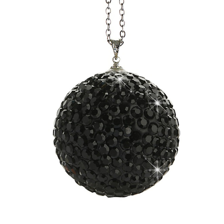 Car Diamond Crystal Ball Rearview Mirror Decoration Pendant(Black) - free shipping - PMC TechLife - Order now!